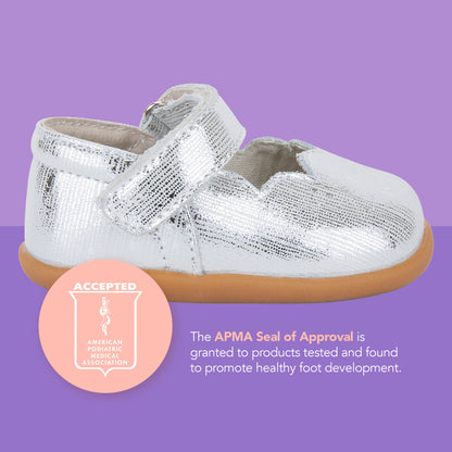See Kai Run - Susie Mary Jane Shoe for Infants, Silver, Infant 3