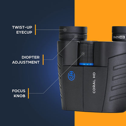 TSO Coral 10x25 Porro Binocular