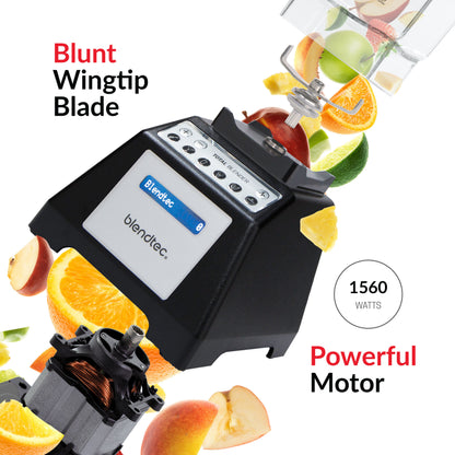 Blendtec Total Blender Classic - Includes FourSide Jar (75 oz) - 10-Speed Professional-Grade Countertop Blender - High-Power Kitchen Blender with 6 Pre-Programmed Cycles - Black