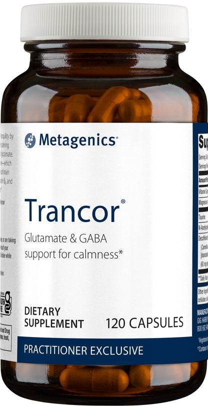 Metagenics Trancor, Glutamate & GABA Balance Supplement with NAC and Taurine to Help Promote Calmness - 120 Capsules, 60 Servings