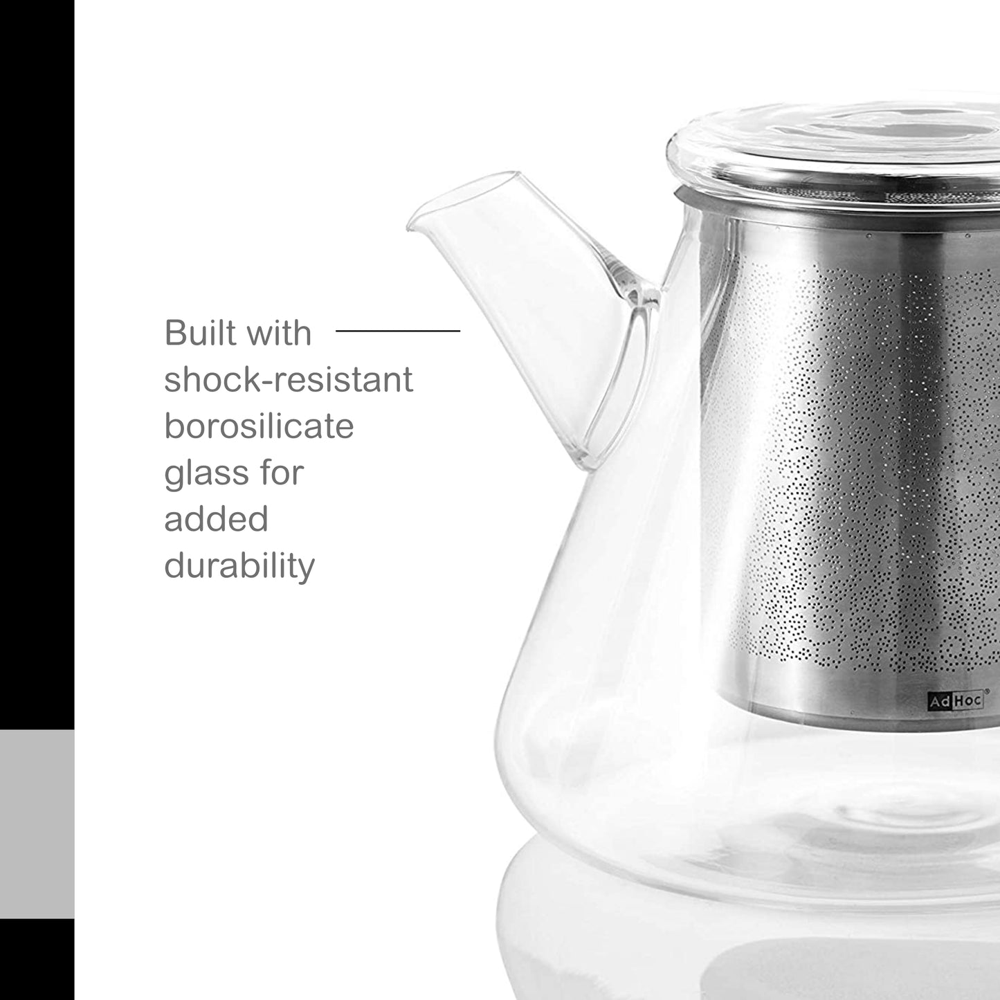 AdHoc 50 oz. ORIENT+ Teapot, Borosilicate Glass