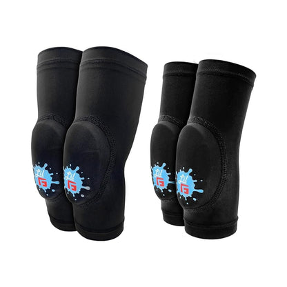 G-Form Lil' G Toddler Knee & Elbow Guard Set - Kids Athletic Safety Gear for Knee & Elbow Protection - Protective Bike & Skate Sports Accessories - Black, S/M