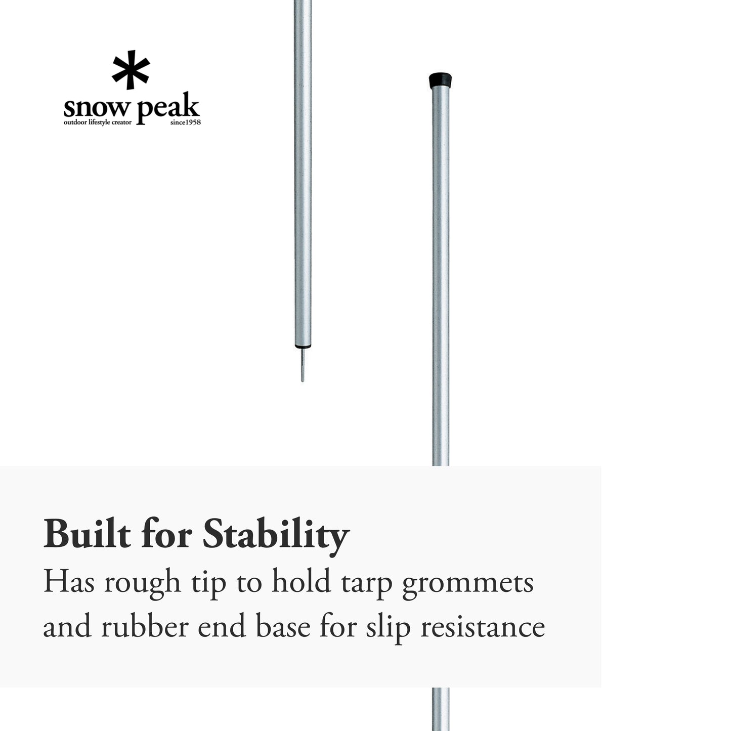 Snow Peak Wing Aluminium Pole - Durable, Foldable Tarps, Shelters Camping Tool - 4 Joints - 280cm