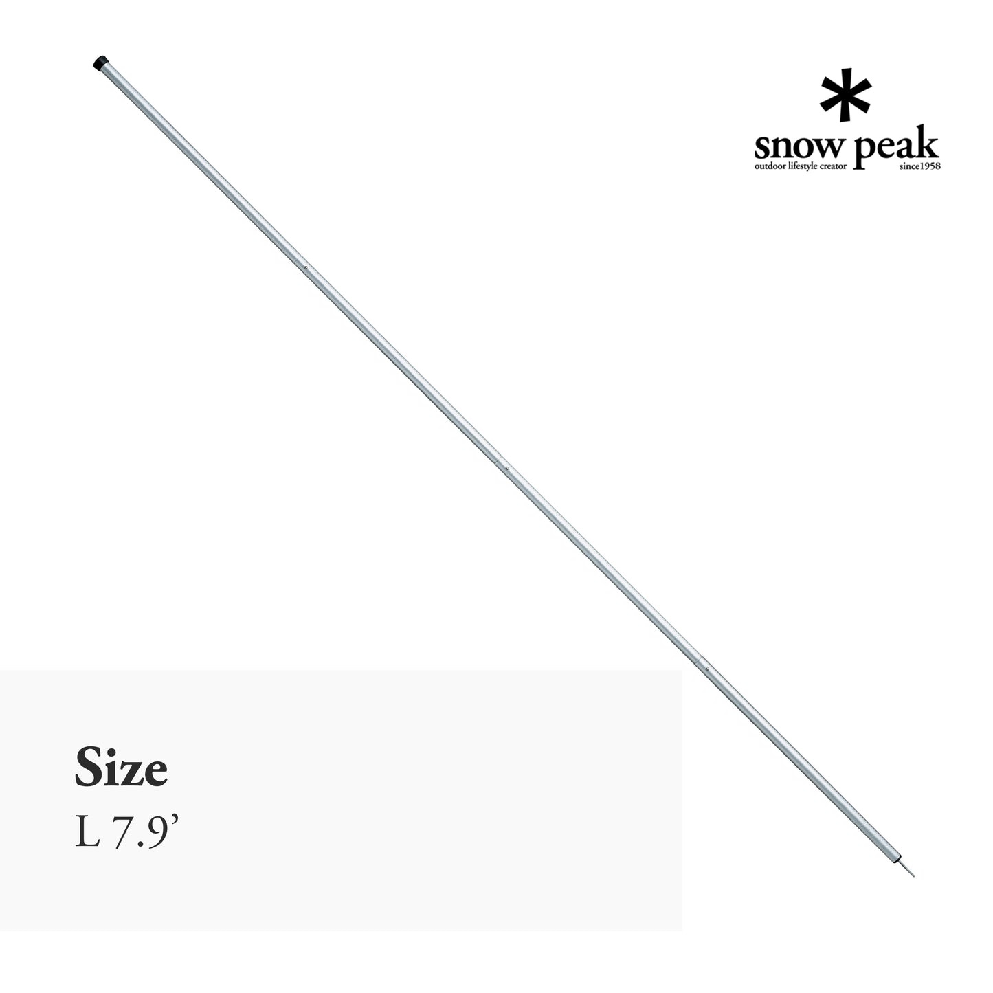Snow Peak Wing Aluminium Pole - Durable, Foldable Tarps, Shelters Camping Tool - 4 Joints - 240cm