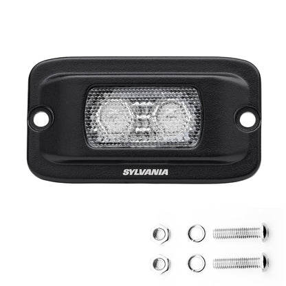 SYLVANIA - Flush Mount 4 Inch LED Light Pod - Lifetime Limited Warranty - Wide Flood Light 900 Raw Lumens, Best Quality Off Road Driving Work Light, Truck, Car, Boat, ATV, UTV, SUV (1 PC)