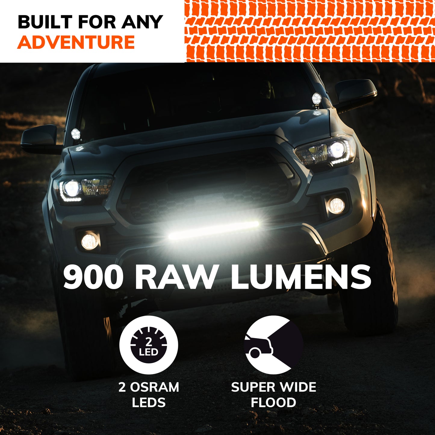 SYLVANIA - Flush Mount 4 Inch LED Light Pod - Lifetime Limited Warranty - Wide Flood Light 900 Raw Lumens, Best Quality Off Road Driving Work Light, Truck, Car, Boat, ATV, UTV, SUV (1 PC)