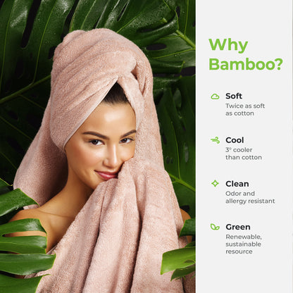 Cariloha Organic Bamboo and Turkish Cotton Washcloths - Highly Absorbent and Odor-Resistant - 600 GSM - 13"" x 13"" - Set of 3 - Blush