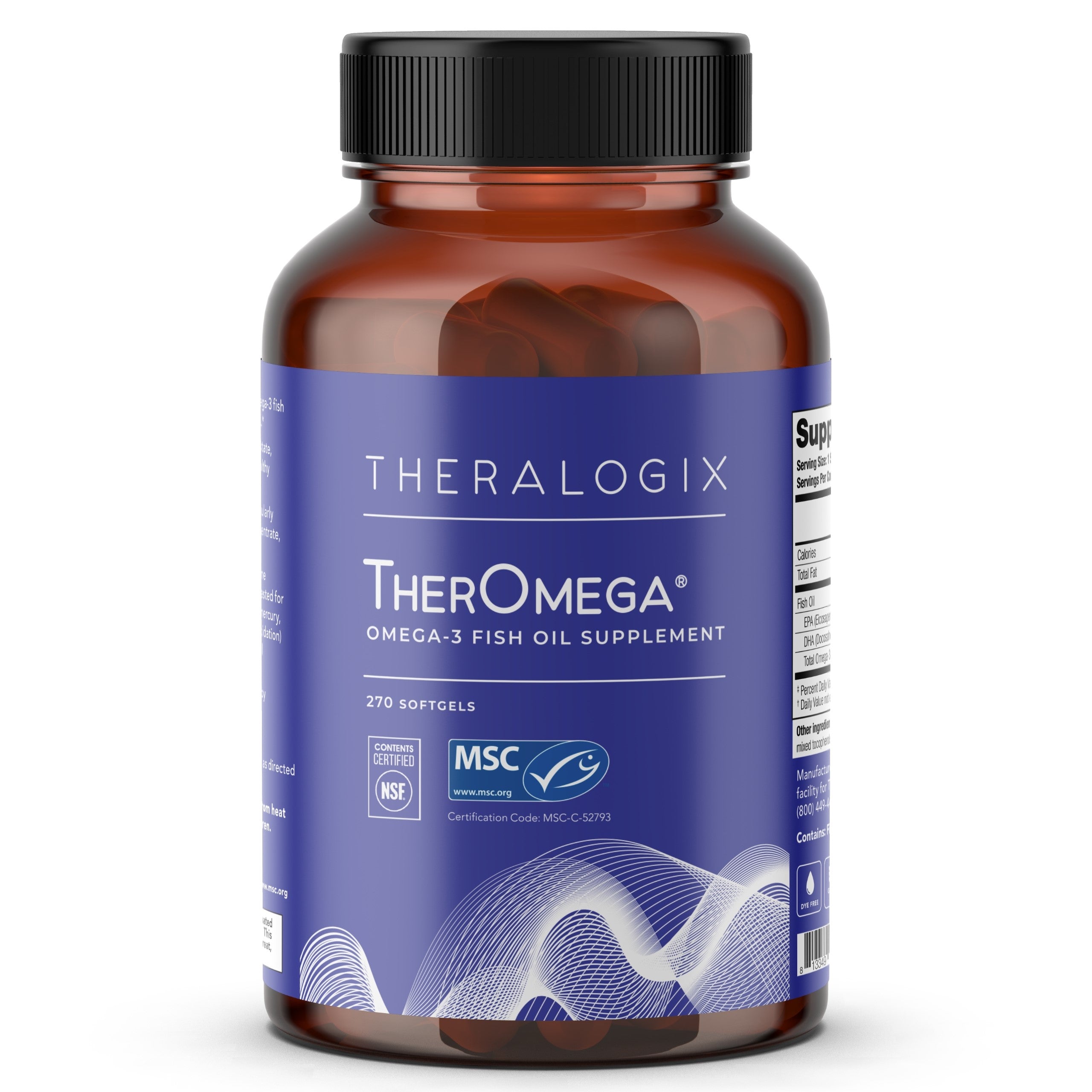 Theralogix TherOmega Omega-3 Fish Oil Supplement - Supports Heart, Bra ...