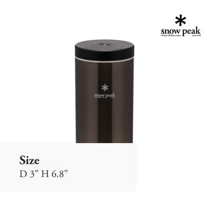 Snow Peak Kanpai Bottle - Sturdy Insulated Bottle for Coffee & Tea - Stainless Steel - 13.2 fl oz - Dark Silver