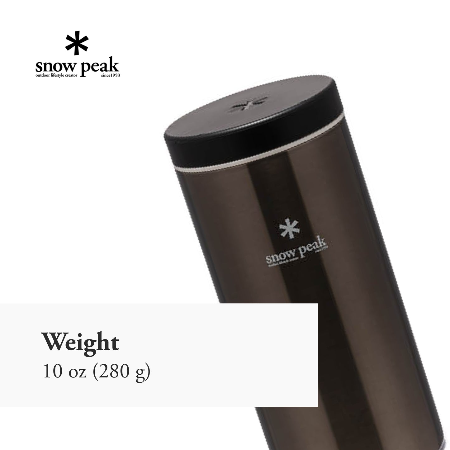 Snow Peak Kanpai Bottle - Sturdy Insulated Bottle for Coffee & Tea - Stainless Steel - 13.2 fl oz - Dark Silver