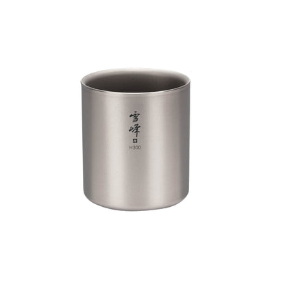 Snow Peak Double-Wall Insulated Mug - Hot & Cold Beverages - Titanium Mug - 10.1 fl oz