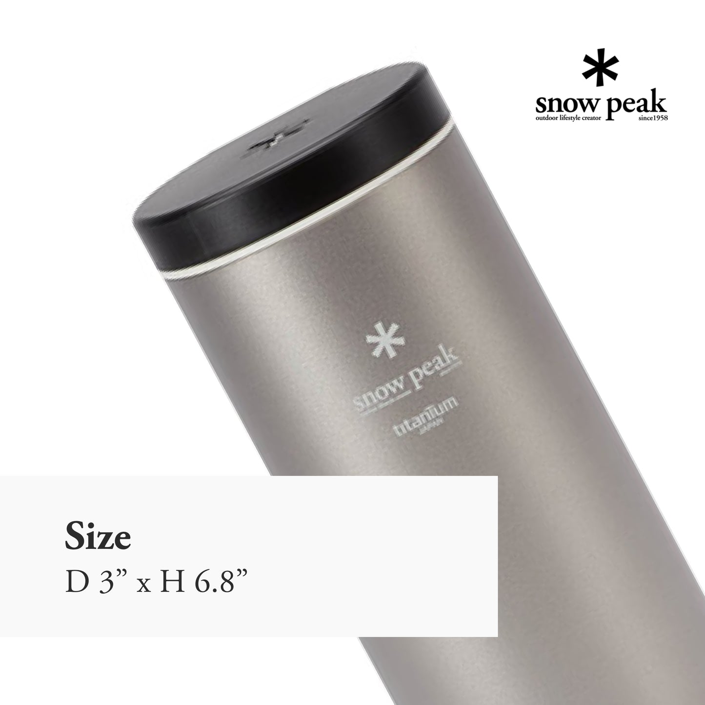 Snow Peak Kanpai Bottle - Sturdy Insulated Bottle for Coffee & Tea - Titanium - 1.3 fl oz