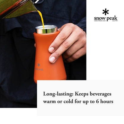 Snow Peak Tsuzumi Bottle - Compact, Durable, Insulated Bottle - Stainless Steel - 350 ml - White