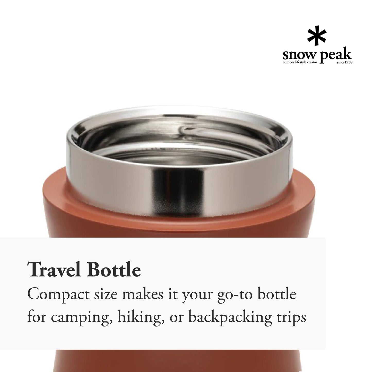 Snow Peak Tsuzumi Bottle - Compact, Durable, Insulated Bottle - Stainless Steel - 350 ml - White
