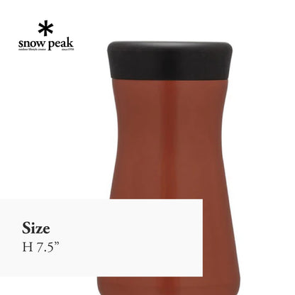 Snow Peak Tsuzumi Bottle - Compact, Durable, Insulated Bottle - Stainless Steel - 350 ml - White