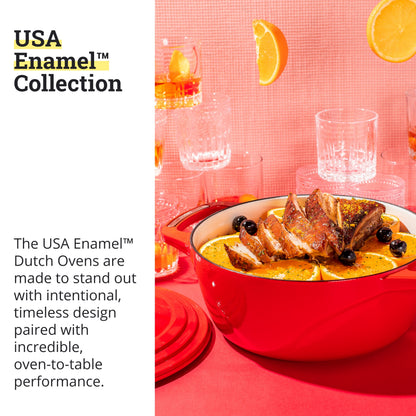 Lodge USA Enamel Dutch Oven, 6 qt., Red