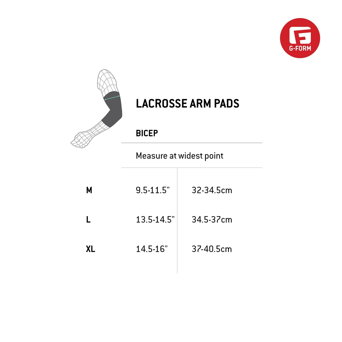 G-Form Unhinged Arm Sleeve - Lacrosse Padded Arm Sleeves for Men - White, Adult Large