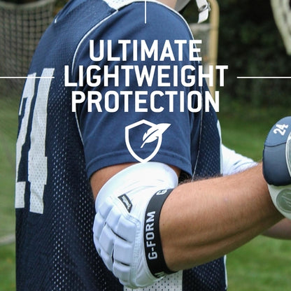 G-Form Unhinged Lacrosse Elbow Sleeve - Elbow Support Compression Sleeve - White, Adult Medium