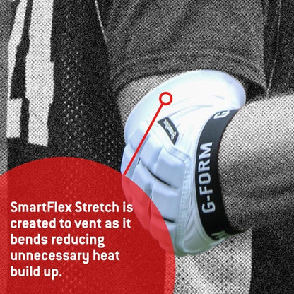 G-Form Unhinged Lacrosse Elbow Sleeve - Elbow Support Compression Sleeve - White, Adult Medium
