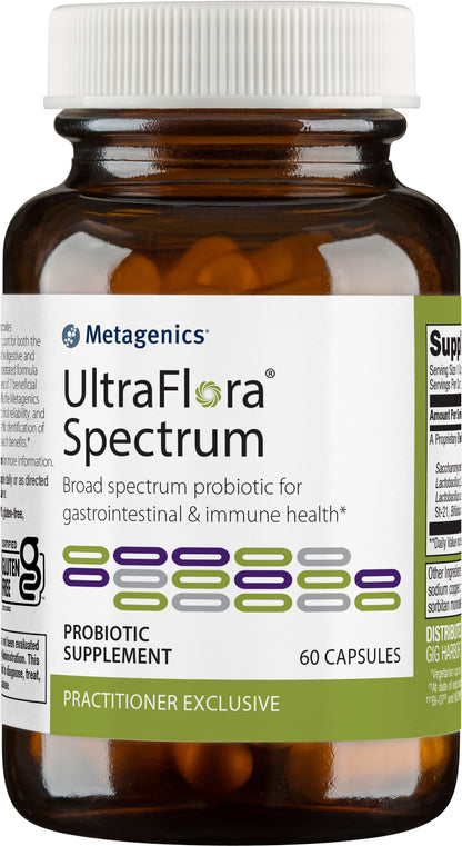 Metagenics UltraFlora Spectrum - Daily Probiotic - Gastrointestinal & Immune Support | 60 Count