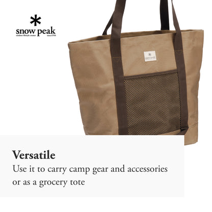Snow Peak Tote Bag - Storage Bag with Durable Handles for Camping Accessories - Medium