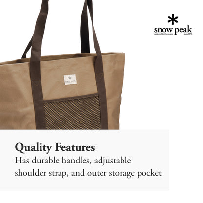 Snow Peak Tote Bag - Storage Bag with Durable Handles for Camping Accessories - Medium