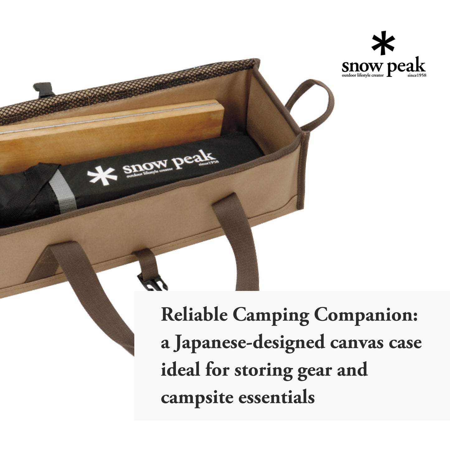 Snow Peak Multi Container L - Japanese-Designed Canvas Case - 21 x 6.25 x 7 in
