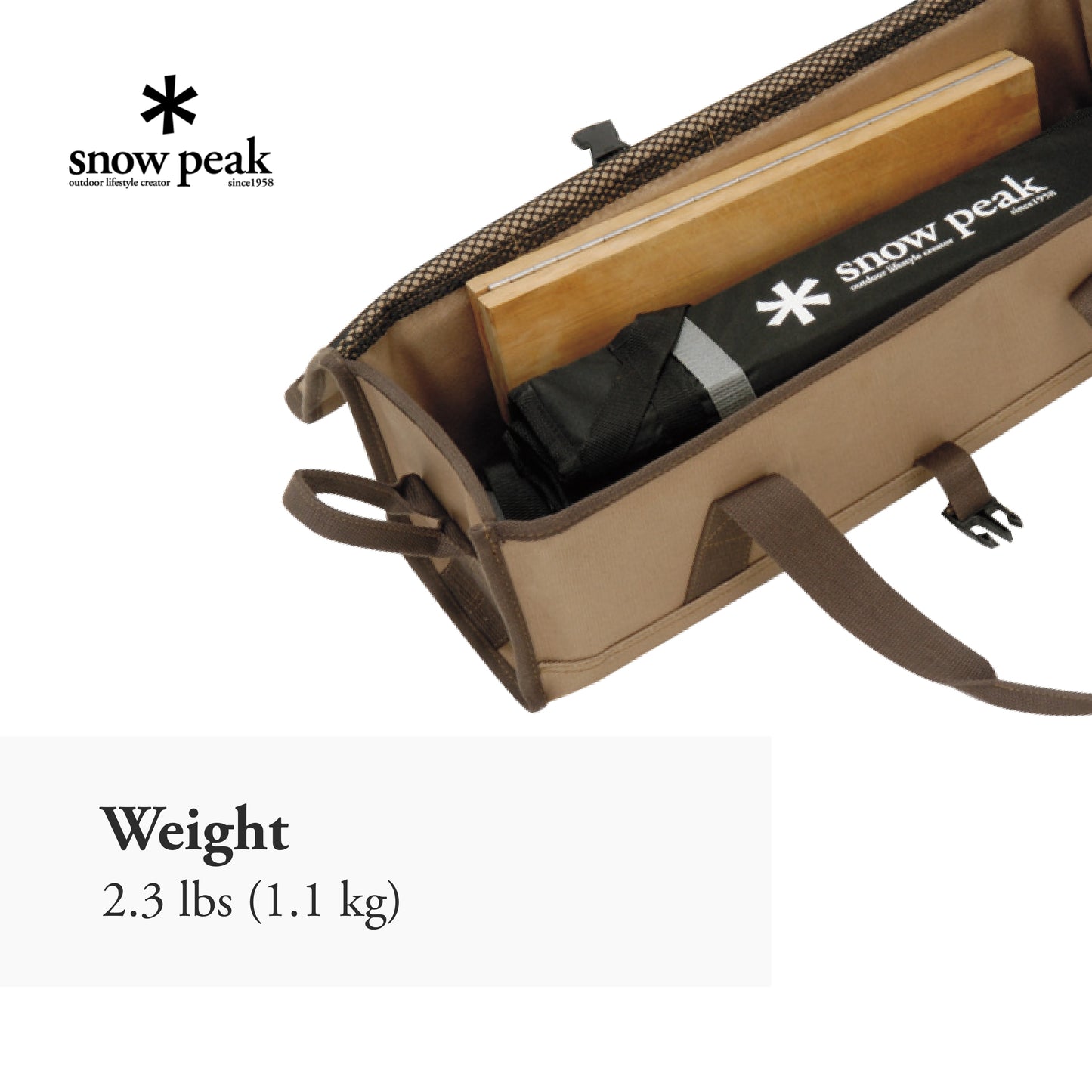 Snow Peak Multi Container L - Japanese-Designed Canvas Case - 21 x 6.25 x 7 in
