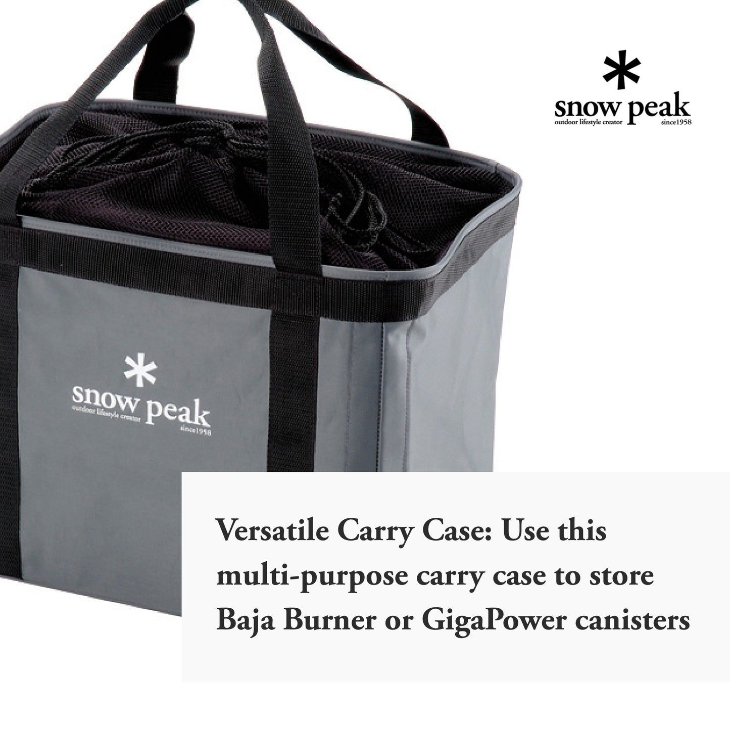 Snow Peak Multi-Purpose Carry Case - Sturdy Japanese-Designed Bag - 15 x 11 x 8 in