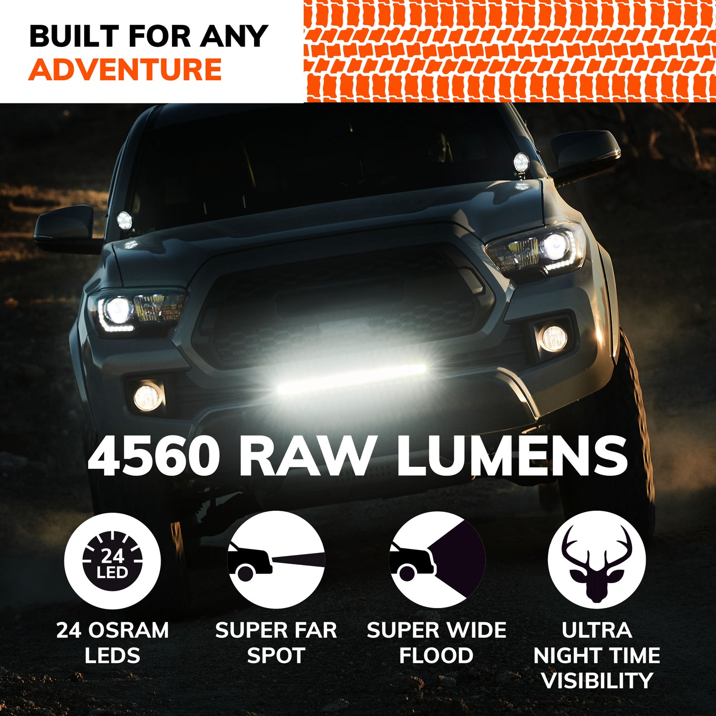 Sylvania - Ultra 10 Inch LED Light Bar - Lifetime Limited Warranty - Combo Beam Light 4650 Raw Lumens, Off Road Driving Work Light, Truck, Car, Boat, ATV, UTV, SUV, 4x4 (1 PC)