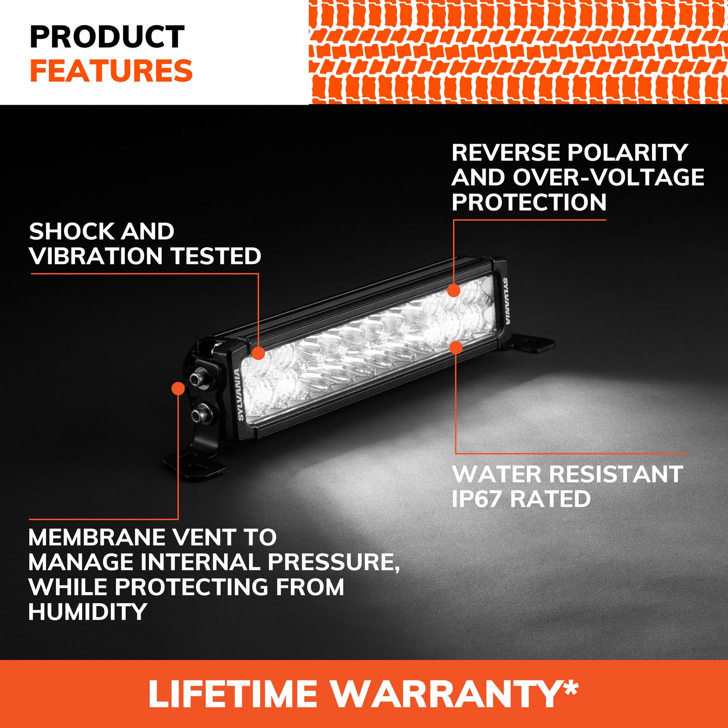 Sylvania - Ultra 10 Inch LED Light Bar - Lifetime Limited Warranty - Combo Beam Light 4650 Raw Lumens, Off Road Driving Work Light, Truck, Car, Boat, ATV, UTV, SUV, 4x4 (1 PC)