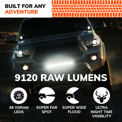 SYLVANIA - Ultra 20 Inch LED Light Bar - Lifetime Limited Warranty - Combo Beam Light 9120 Raw Lumens, Best Quality Off Road Driving Work Light, Truck, Car, Boat, ATV, UTV, SUV, 4x4 (1 PC)