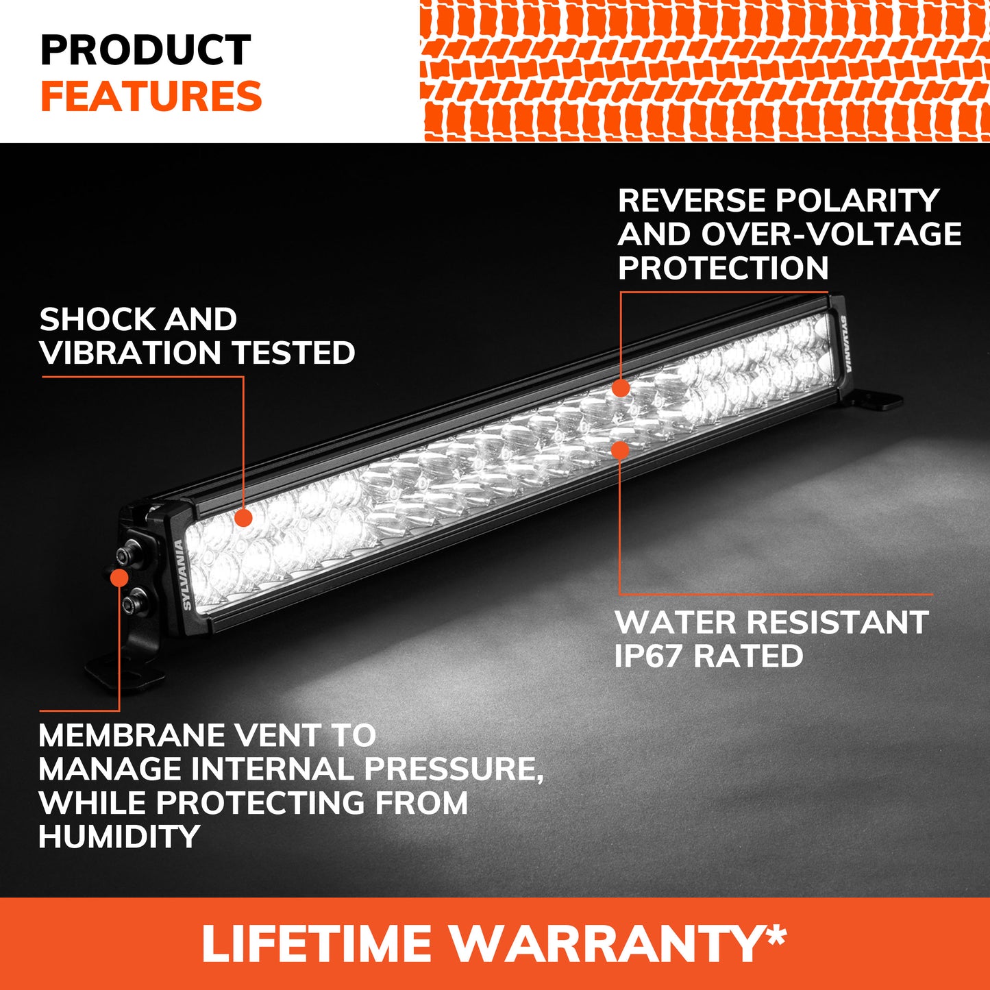 SYLVANIA - Ultra 20 Inch LED Light Bar - Lifetime Limited Warranty - Combo Beam Light 9120 Raw Lumens, Best Quality Off Road Driving Work Light, Truck, Car, Boat, ATV, UTV, SUV, 4x4 (1 PC)