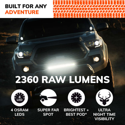 SYLVANIA - Ultra 3 Inch Cube LED Light Pod - Lifetime Limited Warranty - Spot Light 2360 Raw Lumens, Off Road Driving Work Light, Truck, Car, Boat, ATV, UTV, SUV, 4x4 (2 PC)