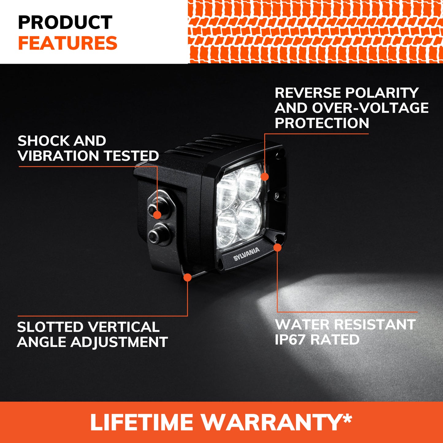 SYLVANIA - Ultra 3 Inch Cube LED Light Pod - Lifetime Limited Warranty - Spot Light 2360 Raw Lumens, Off Road Driving Work Light, Truck, Car, Boat, ATV, UTV, SUV, 4x4 (2 PC)