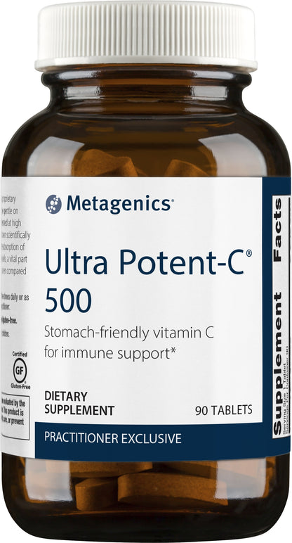 Metagenics Ultra Potent-C Vitamin C 500mg - Gentle, Buffered Vitamin C Supplement for Immune Support, Designed to Help Prevent Stomach Upset - 90 Count