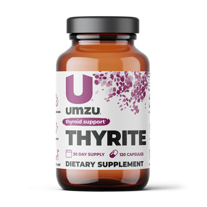 UMZU Thyrite - Supports Thyroid Health & Energy - With Magnesium, Zinc, Copper, Iodine & Selenium - 30 Day Supply - 120 Capsules