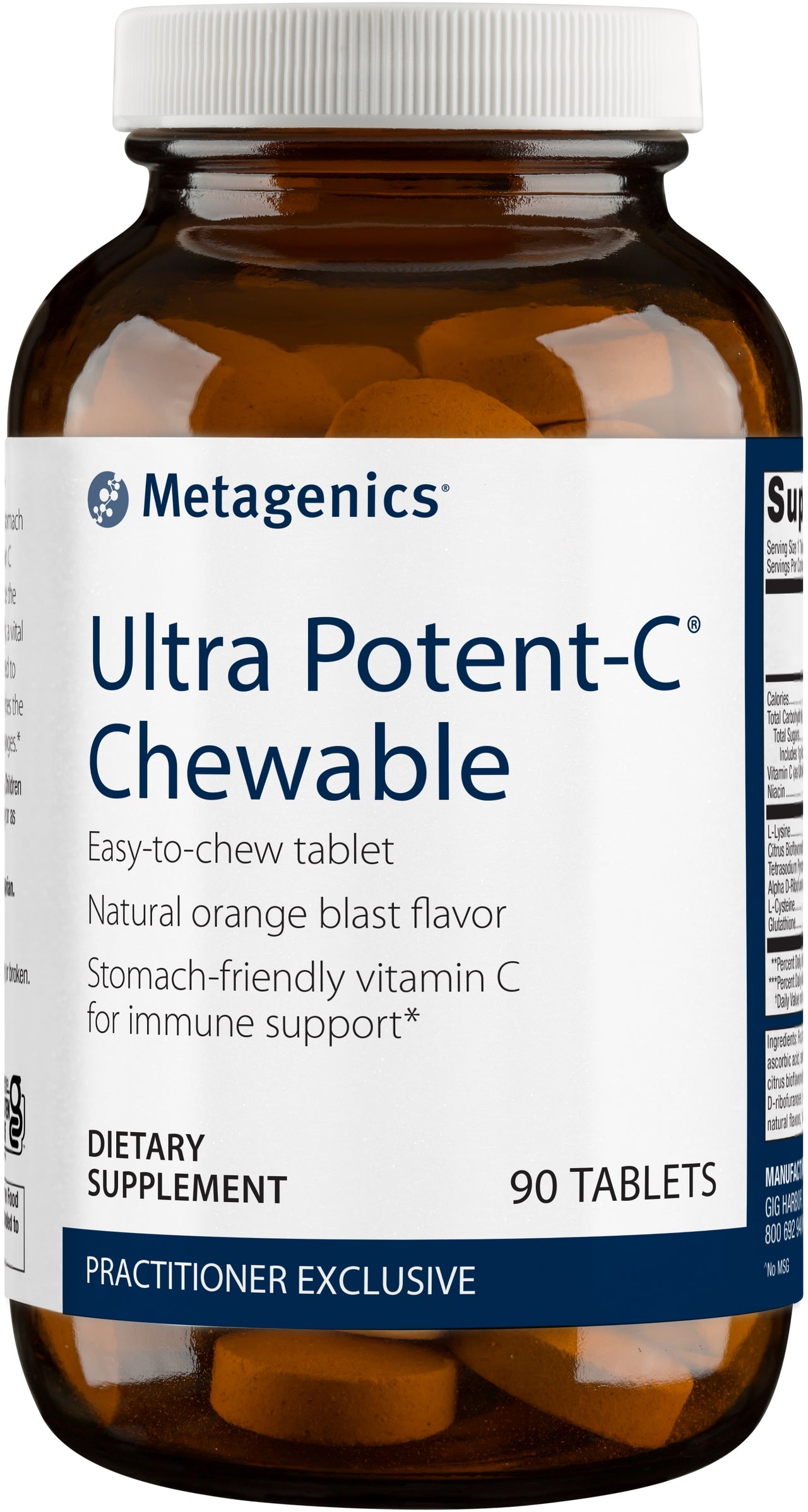 Metagenics Ultra Potent-C Chewable ‚Äì Vitamin C ‚Äì Chewable Orange-Flavor Vitamin C for Immune Support* | 90 Count