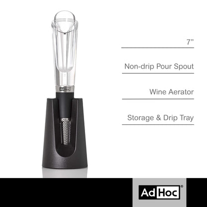 AdHoc Wine Aerator, 7", Clear