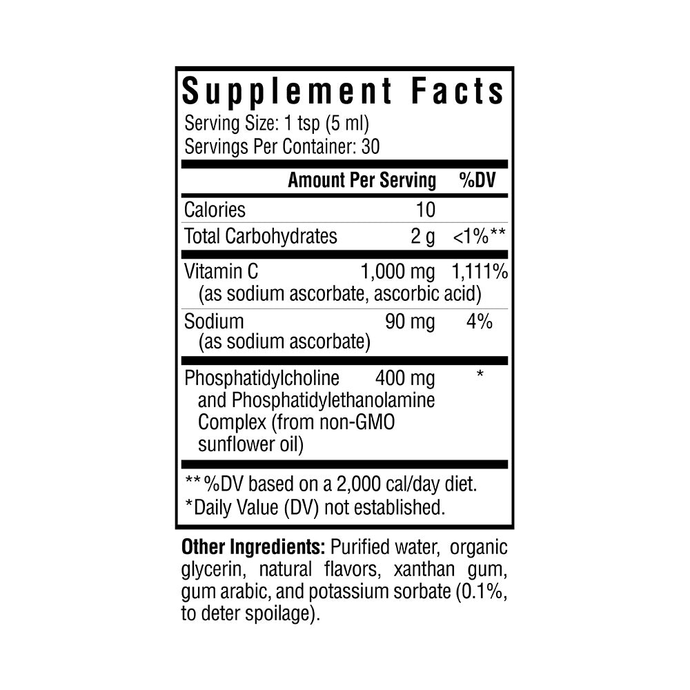 Seeking Health Optimal Liposomal Vitamin C - Lemon Zest | Non-Soy Non-GMO | 1,000 mg Liposomal Vitamin C per Serving |5 fl oz | 30 Servings