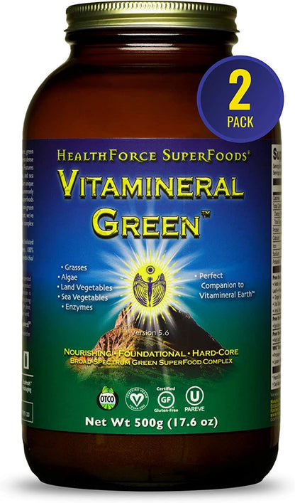 HealthForce SuperFoods Vitamineral Green - 500 g Powder - Pack of 2