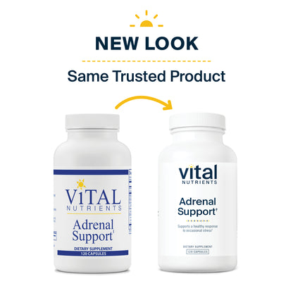 Vital Nutrients - Adrenal Support - Suitable for Men and Women - Supports Adrenal Gland Function, Supports Mild Stress and Anxiety, and Supports a Healthy Immune System - 120 Capsules