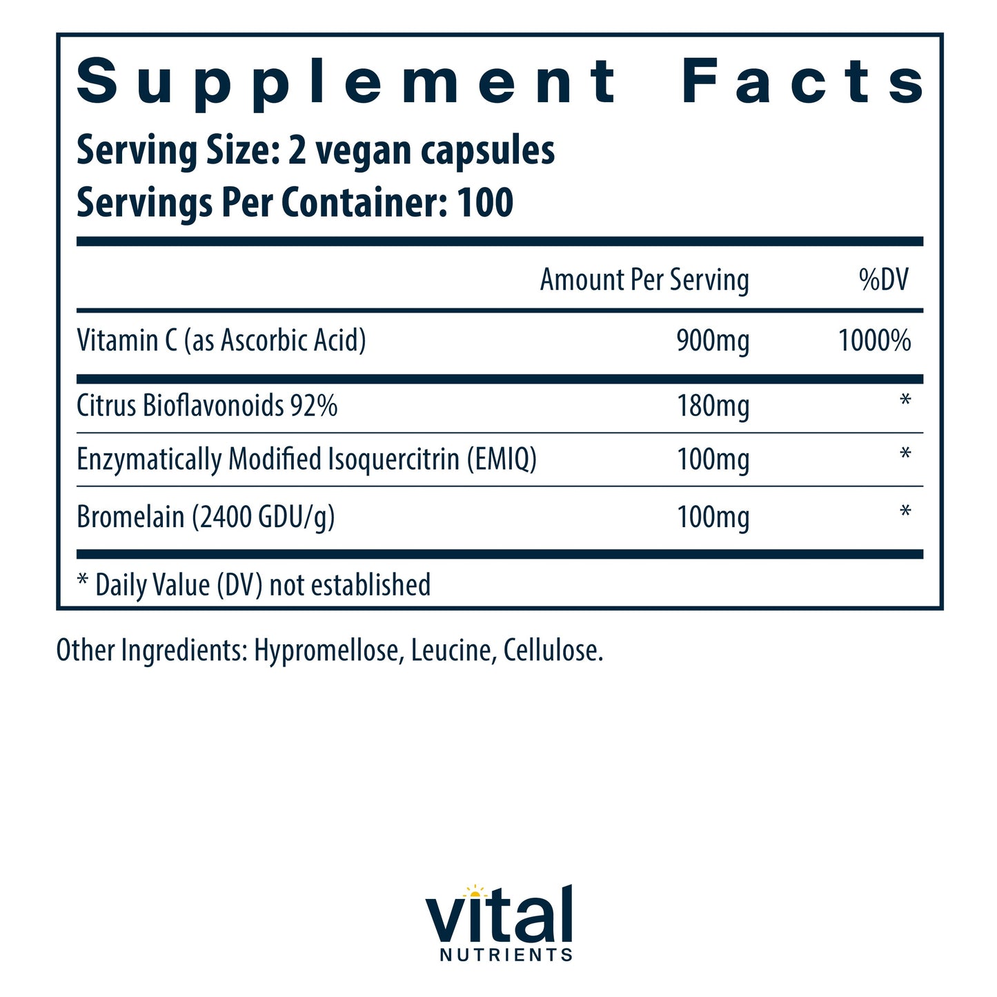 Vital Nutrients - Aller-C (Isoquercitrin, C, and Bioflavonoids) - Respiratory and Sinus Support - 200 Vegetarian Capsules