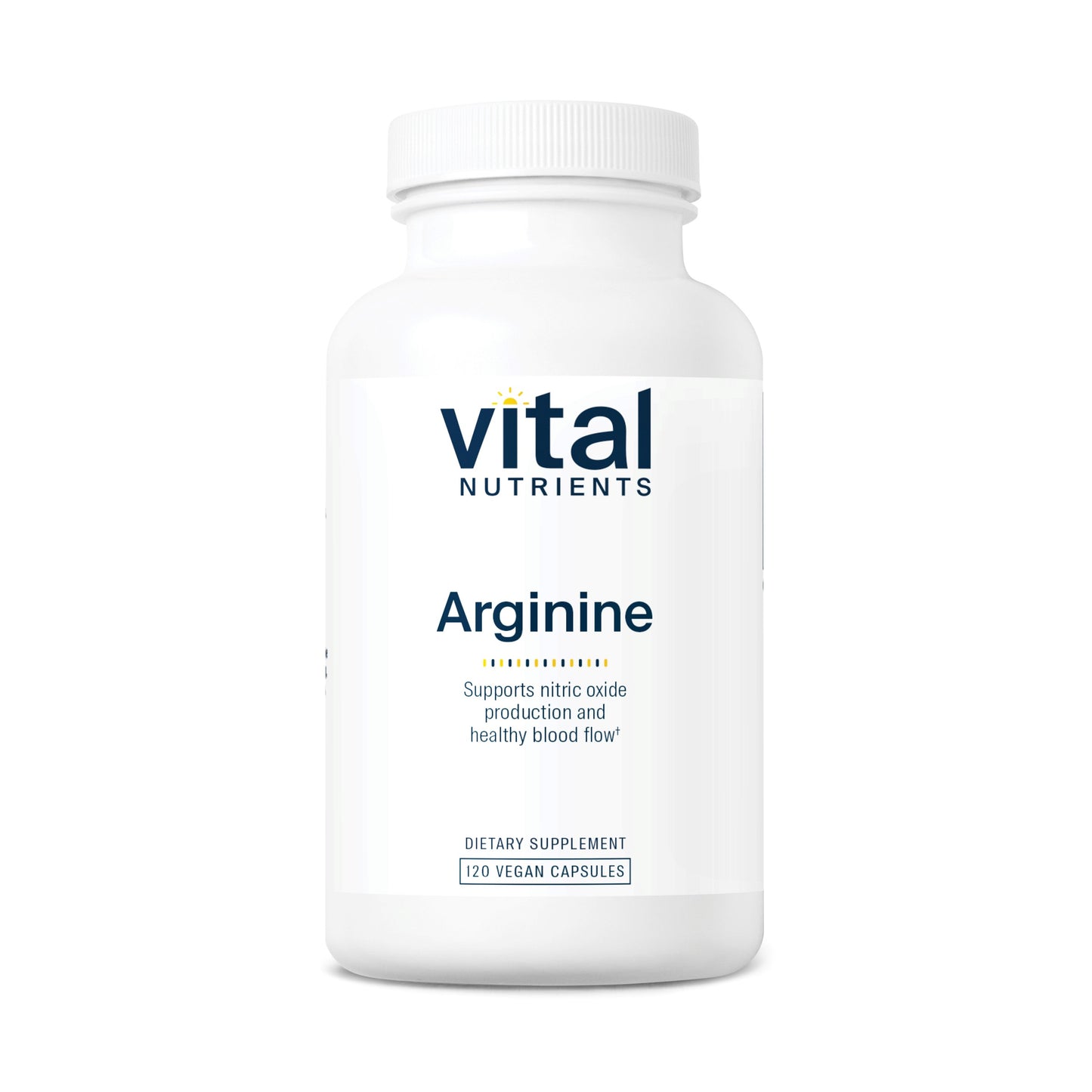 Vital Nutrients - Arginine - L-Arginine Amino Acid Support for Circulatory and Heart Health - 120 Vegetarian Capsules per Bottle - 1500 mg