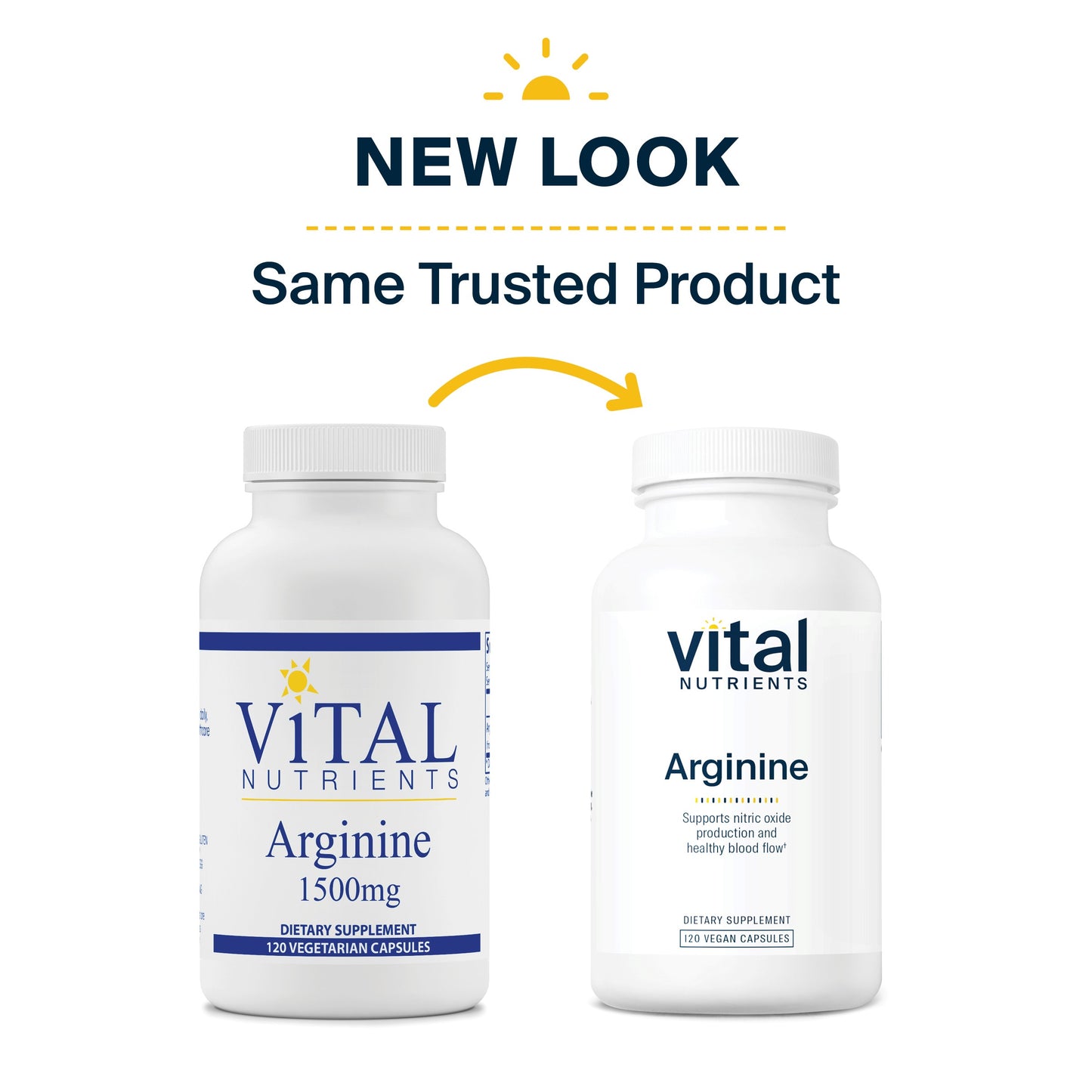 Vital Nutrients - Arginine - L-Arginine Amino Acid Support for Circulatory and Heart Health - 120 Vegetarian Capsules per Bottle - 1500 mg