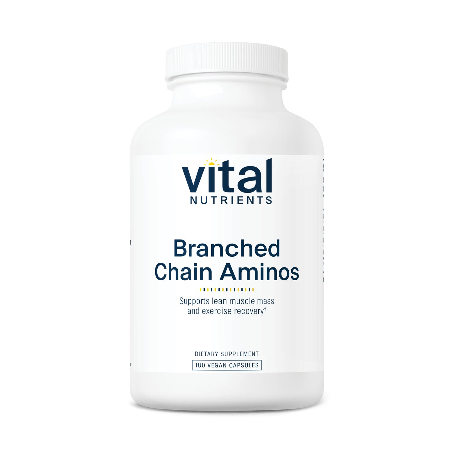 Vital Nutrients - Branched Chain Aminos - Blend of L-Leucine, L-Isoleucine, L-Valine, and L-Lysine HCl Amino Acids - 180 Vegetarian Capsules per Bottle