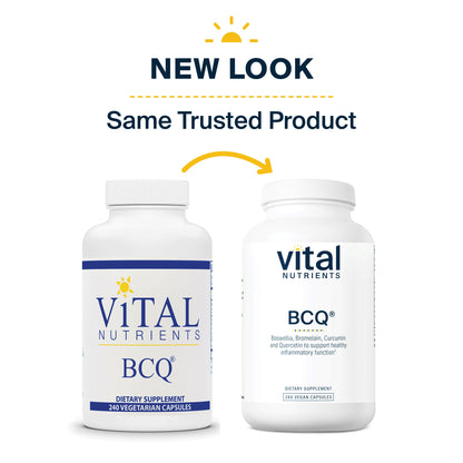 Vital Nutrients - BCQ (Bromelain, Curcumin and Quercetin) - Herbal Support for Joint, Sinus and Digestive Health - 240 Capsules