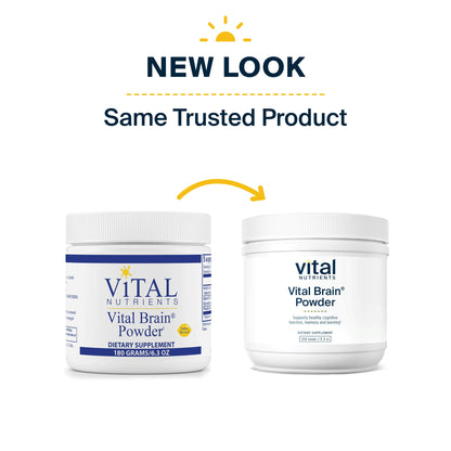 Vital Nutrients - Vital Brain Powder - Support for Brain Health and Cognitive Function - Vegetarian - Unflavored - 150 Grams