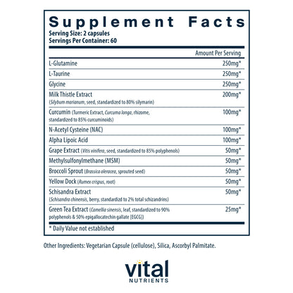 Vital Nutrients - Detox Formula - Specially Designed Formula for Liver and Detoxification Support - 120 Capsules per Bottle