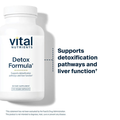 Vital Nutrients - Detox Formula - Specially Designed Formula for Liver and Detoxification Support - 120 Capsules per Bottle